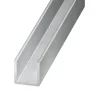 U aluminium brut 15 x 15 X 15 mm, 2,50 m