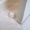 Nesu 6 Un. Butée de porte adhésive en bois laqué blanc - Diamètre 37MM