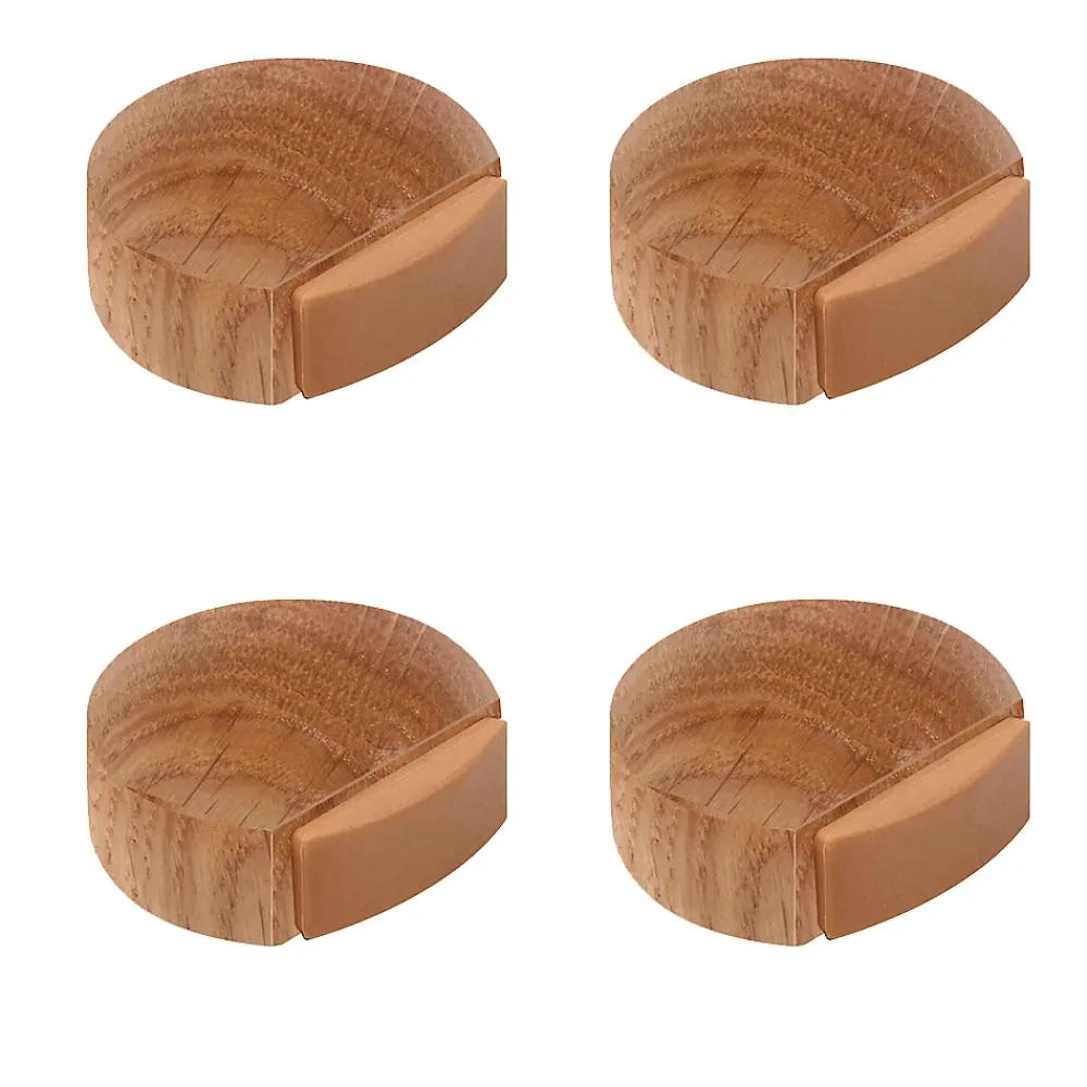 Nesu Butoir De Porte-4 Un. Butée de porte adhésive en bois de chêne naturel 45x42MM