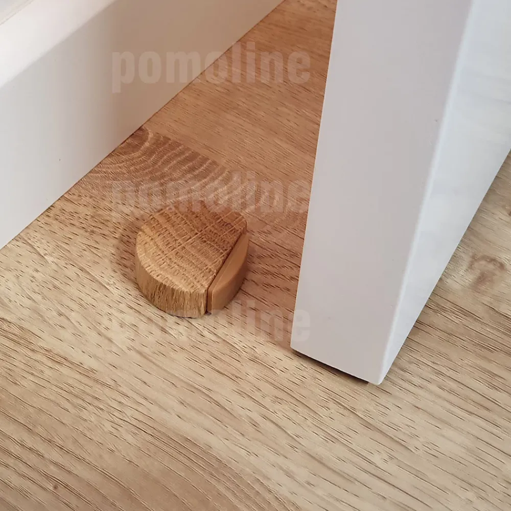 Nesu Butoir De Porte-4 Un. Butée de porte adhésive en bois de chêne naturel 45x42MM