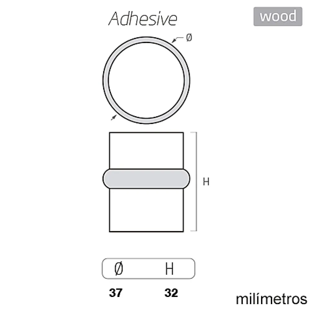 Nesu Butoir De Porte-10 Un. Butée de porte adhésive en bois laqué blanc - Diamètre 37MM