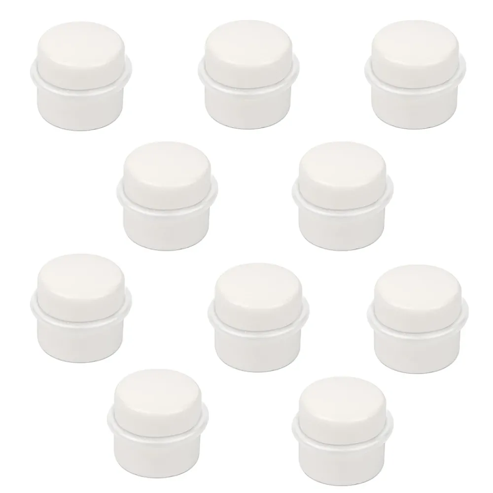 Nesu Butoir De Porte-10 Un. Butée de porte adhésive en bois laqué blanc - Diamètre 37MM