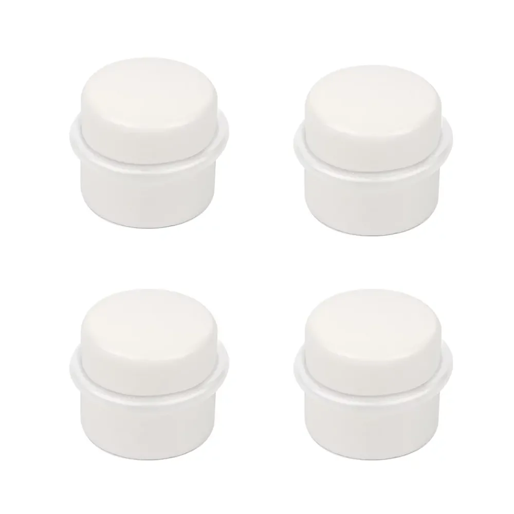 Nesu Butoir De Porte-4 Un. Butée de porte adhésive en bois laqué blanc - Diamètre 37MM