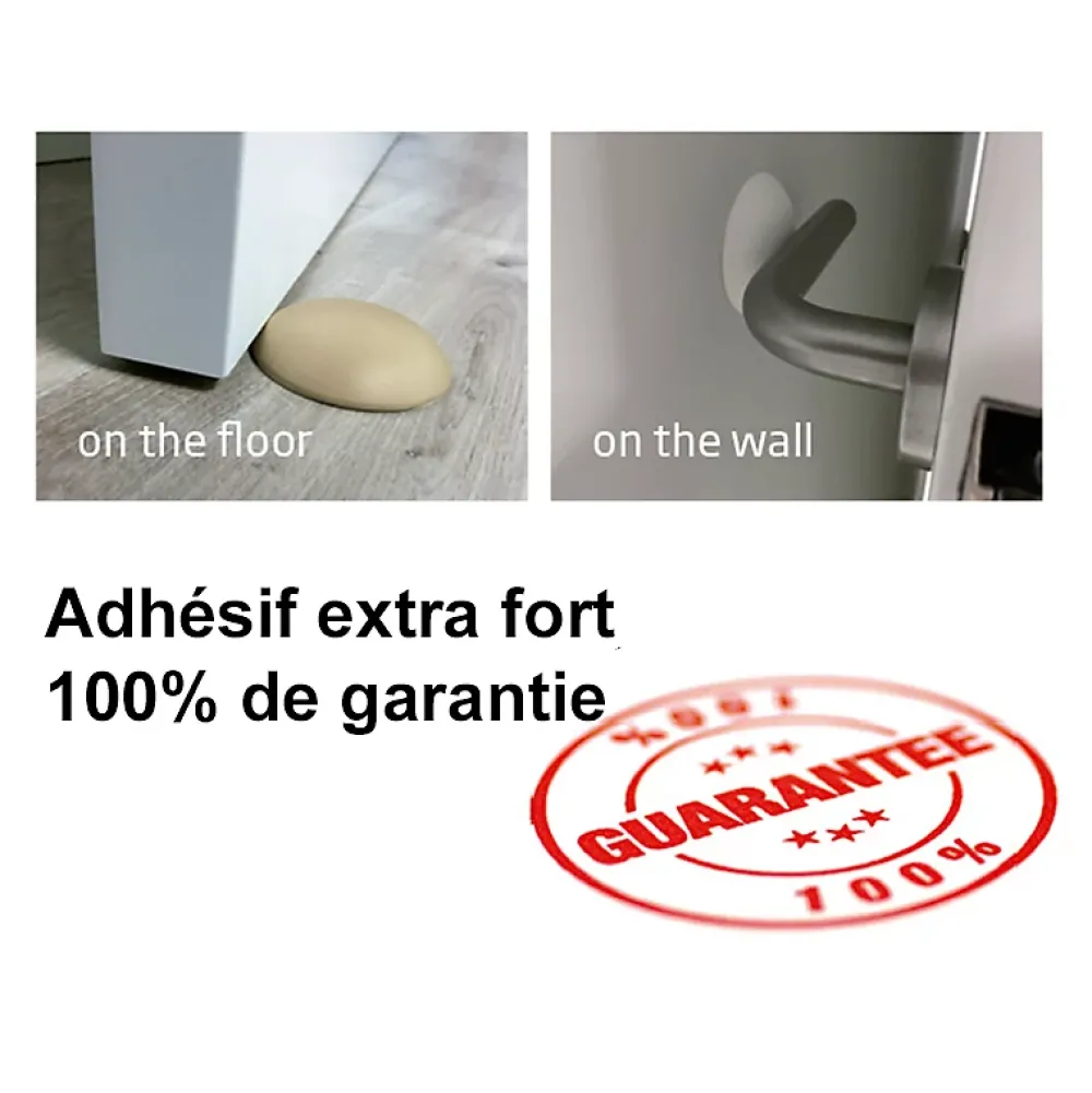 Nesu 12 Un. Butée de porte en caoutchouc adhésif pour parquet et mur, blanc - Diamètre 60MM