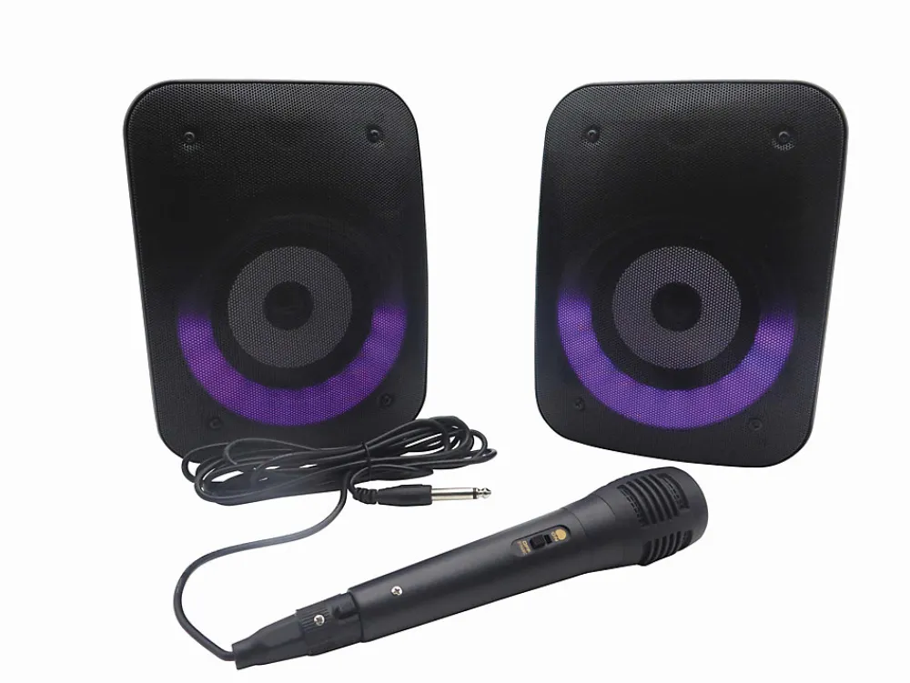 Lexibook Enceinte, Écouteur Et Casque-Une paire d'Enceintes Stereo Puissantes Bluetooth iParty