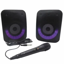 Lexibook Enceinte, Écouteur Et Casque-Une paire d'Enceintes Stereo Puissantes Bluetooth iParty