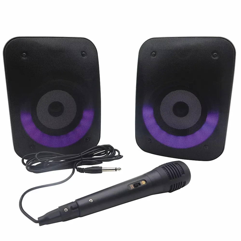 Lexibook Enceinte, Écouteur Et Casque-Une paire d'Enceintes Stereo Puissantes Bluetooth iParty