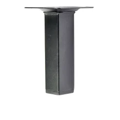 Nesu Pied De Meuble-4 un. Pied carré pour meuble en acier 25x25mm hauteur 150mm peinture noire avec embout