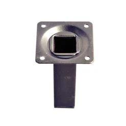 Nesu Pied De Meuble-4 un. Pied carré pour meuble en acier 25x25mm hauteur 100mm peinture noire avec embout
