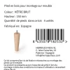 Nesu 4un. Pied de meuble nordique pied conique en bois de hêtre naturel non vernis. Hauteur 150mm