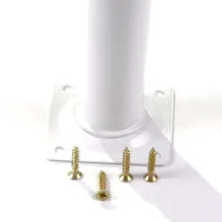 Nesu Pied De Meuble-4 un. Pied de meuble rond en acier, diamètre 30 mm, hauteur 100 mm, peinture blanche avec régulateur de nivellement 15-25 mm
