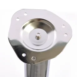 Nesu 4 un. Pied de table rond en acier, diamètre 60 mm, hauteur 710 mm, chromé avec régulateur de niveau