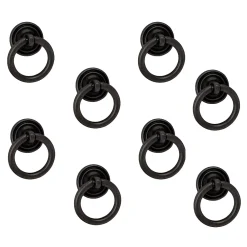 Nesu 8 Un. poignées de meuble anneau noir rouille tiroir classique - diamètre 32MM