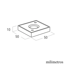 Nesu 4un. rehausseur de meuble hauteur 10mm en résine plastique ABS ANTI-HUMIDITÉ couleur aluminium mat avec embout coulissant