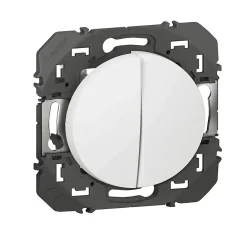 Legrand Interrupteur Encastrable-Va-et-vient et Poussoir Dooxie blanc