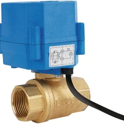 Sectoriel Compteur D'Eau-Vanne à boisseau électrique laiton Lyva 2 - DN 3/4' - 24 V ca/cc