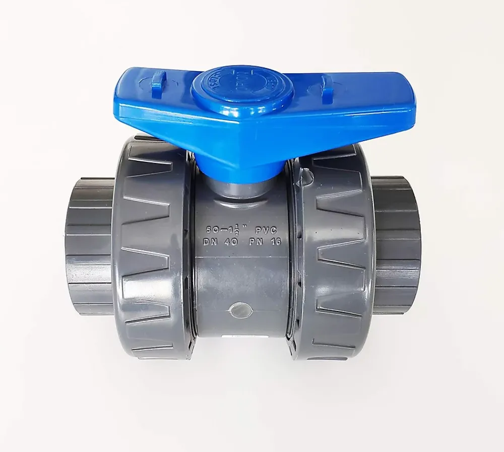 Fitt Vanne D'Arrêt-Vanne Interplast 50mm à coller double union démontable 5cm 50 mm PN16 PVC Pression Piscine