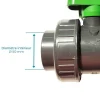 Codital Vanne PVC Pression PN16 Piscine Poignée Verte 50mm 5cm 1p un demi Compatible traitements de piscine chlore sel brome