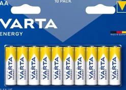 Varta Pile Aa|Pile Alcaline-- Pack de 2 - Blister de 10 Piles Alcalines ENERGY AA