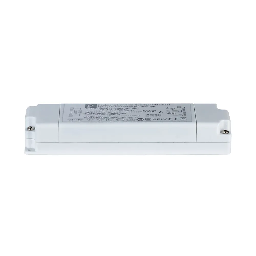 Paulmann VDE Transfo électronique Flat Halogen AC max. 35-105W 230/12V 105VA Blanc