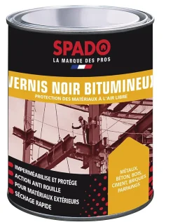 Spado Vernis extérieur bitumineux noir travaux s 1L