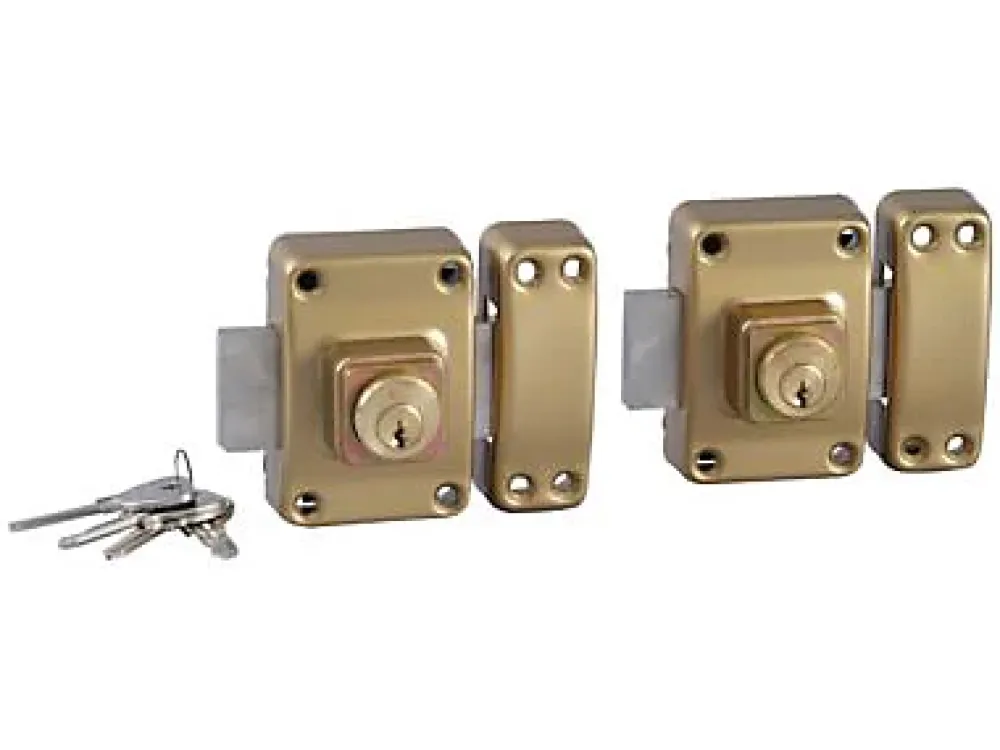 Bricard Verrou De Porte-Verrou Alpha 1957 bouton 45mm (x2) même clé