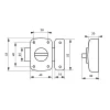 SP Verrou automatique pour porte d'ameublement, 40mm, bronze -