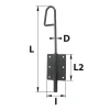Afbat - Tb Industrie Sas Verrou baïonnette ø12 mm L. 200 mm acier noir Afbat