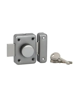 Thirard Serrure De Meuble|Serrure De Meuble-Verrou à bouton Alouette pour porte intérieure, 50mm, acier, chromé brillant -