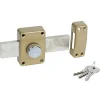 Bricard Verrou De Porte-Verrou à bouton Alpha doré 45 x 160 mm