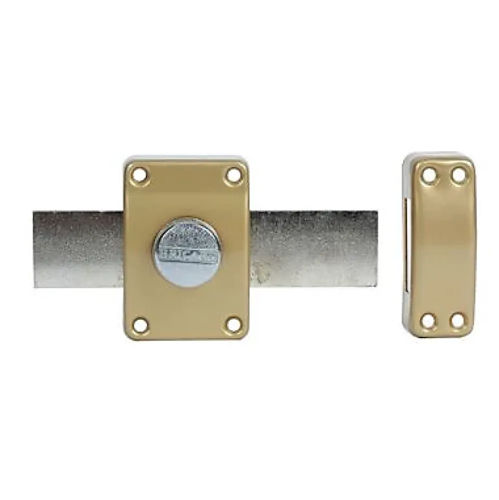 Bricard Verrou De Porte-Verrou à bouton Alpha doré 45 x 160 mm
