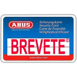 Abus Verrou à bouton clés protégées + plaque ø 23 mm / 45 mm