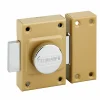 Thirard Verrou De Porte-Verrou à bouton Concorde pour porte intérieure, acier, époxy bronze -