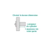 Thirard Verrou De Porte-Verrou à bouton Corvette pour porte d'entrée, cylindre 30mm, acier, 3 clés, époxy bronze -