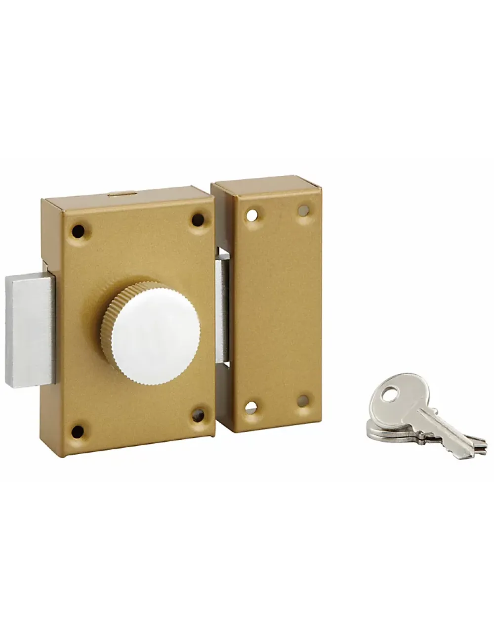 SP Verrou De Porte-Verrou à bouton, cylindre diamètre 25 x 45 mm, 3 clés -