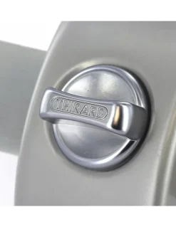Thirard Verrou De Porte-Verrou à bouton Design 5 pour porte d'entrée, cylindre 50mm, acier, 3 clés, argent -