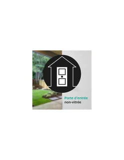 Thirard Verrou De Porte-Verrou à bouton Design 5 pour porte d'entrée, cylindre 40mm, acier, 3 clés, noir -