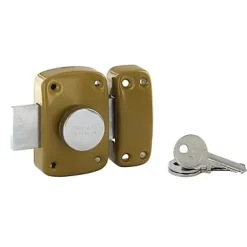 Diall Verrou De Porte-Verrou bouton et cylindre Ø23 x 45 mm coffre embouti 90 x 60 mm
