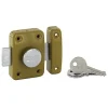 Diall Verrou De Porte-Verrou bouton et cylindre Ø21 x 45 mm coffre embouti 55 x 80 mm