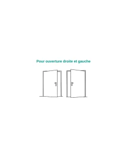 Thirard Verrou à bouton Transit 2 pour porte d'entrée, cylindre 50mm, 4 clés, blanc -
