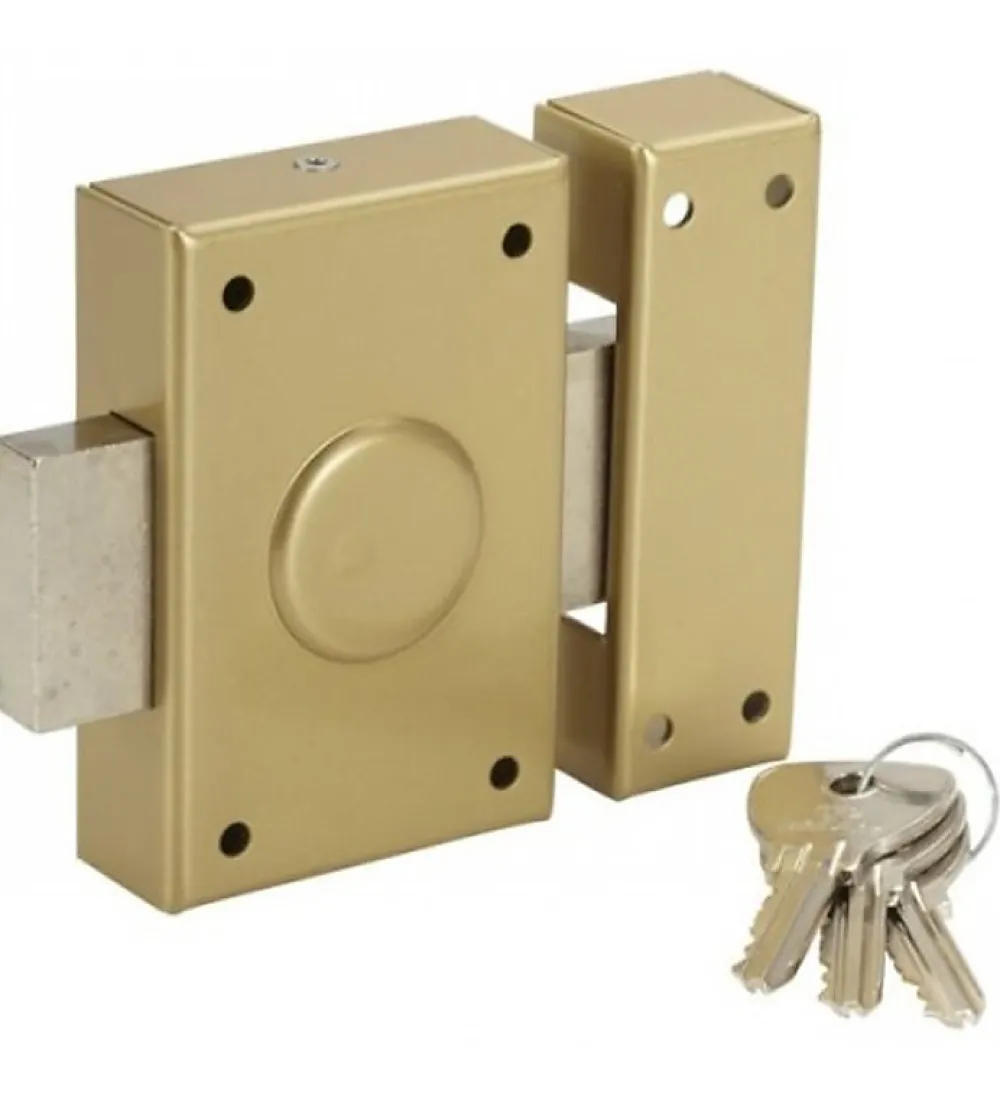 Autres Verrou Bricard pour porte de cave Cylindre 1 entrée extérieure 35 mm 3 clés crantées
