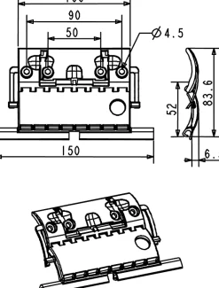Zurfluh-Feller Patte De Fixation-VERROU CLICKSUR 1 MAILLON (Lame 14 : attache fil montée)