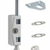 Thirard Verrou Et Loquet De Fenêtre-Verrou à clé pour fenêtre et porte coulissante, blanc, 2 clés -