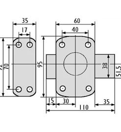 Vachette VERROU CYCLOP CYL.45 DOUBLE 67603/SC - 67603/SC