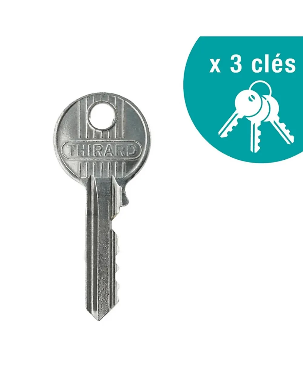 Thirard Verrou double entrée Apache pour porte d'entrée, cylindre 40mm, acier, 3 clés, époxy or -