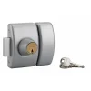 Thirard Verrou De Porte-Verrou double entrée Design 5 pour porte d'entrée, cylindre 45mm, acier, 3 clés, argent -