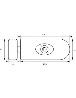 Thirard Verrou Et Loquet De Fenêtre-Verrou en applique à clé pour fenêtre bois, blanc, 2 clés -