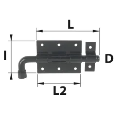 Afbat - Tb Industrie Sas Verrou pistolet + gâche Ø10 noir Afbat