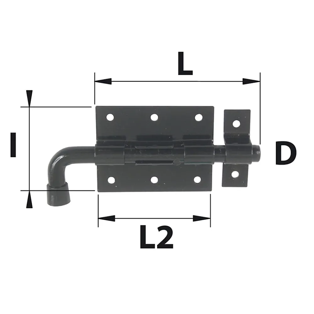 Afbat - Tb Industrie Sas Verrou pistolet + gâche Ø10 noir Afbat