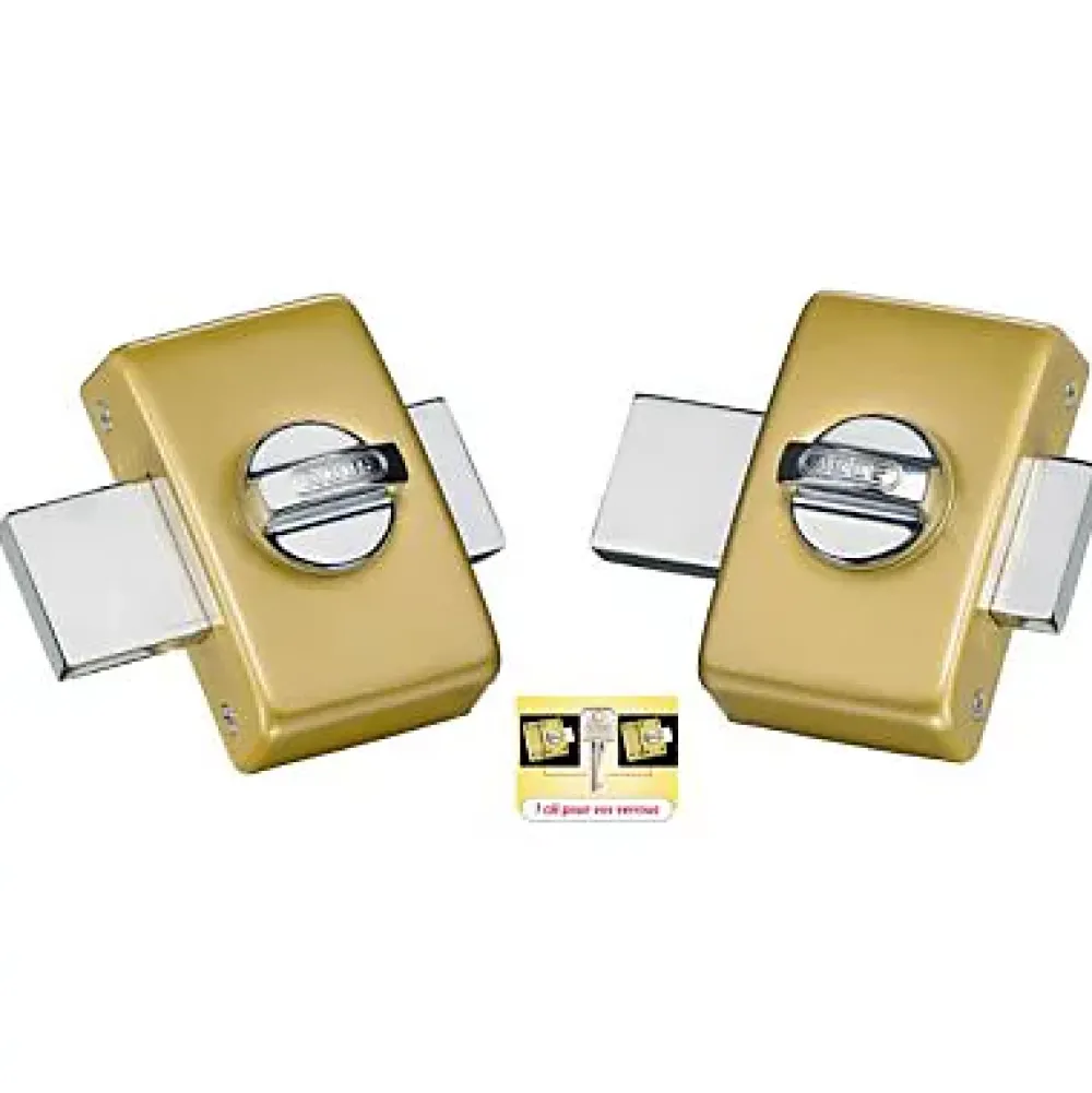 Abus Verrou De Porte-2 verrous à bouton clés réversibles ø23 mm / 45 mm